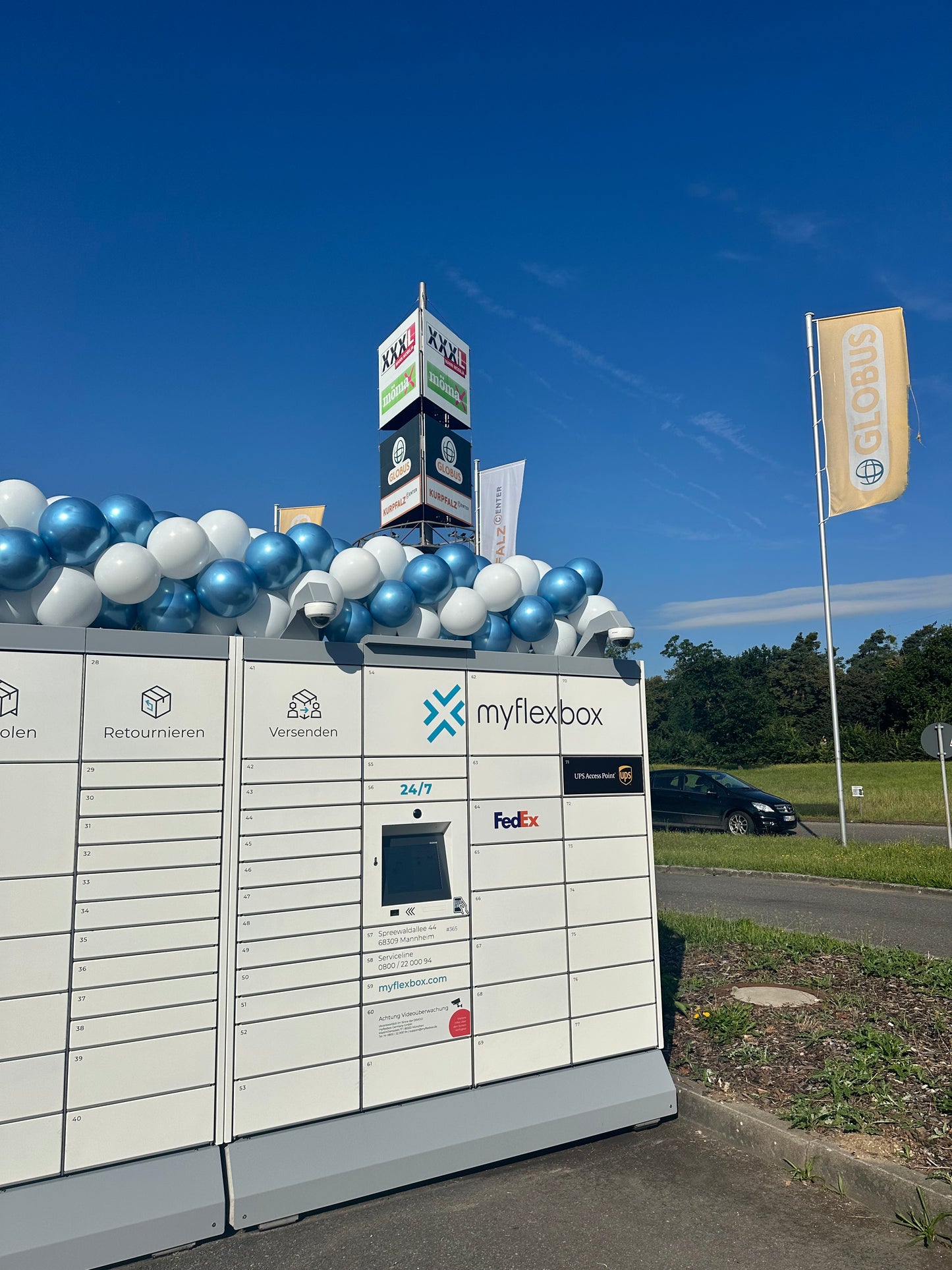 Ballon Deko - Snackautomat, Getränkeautomat, Packstation