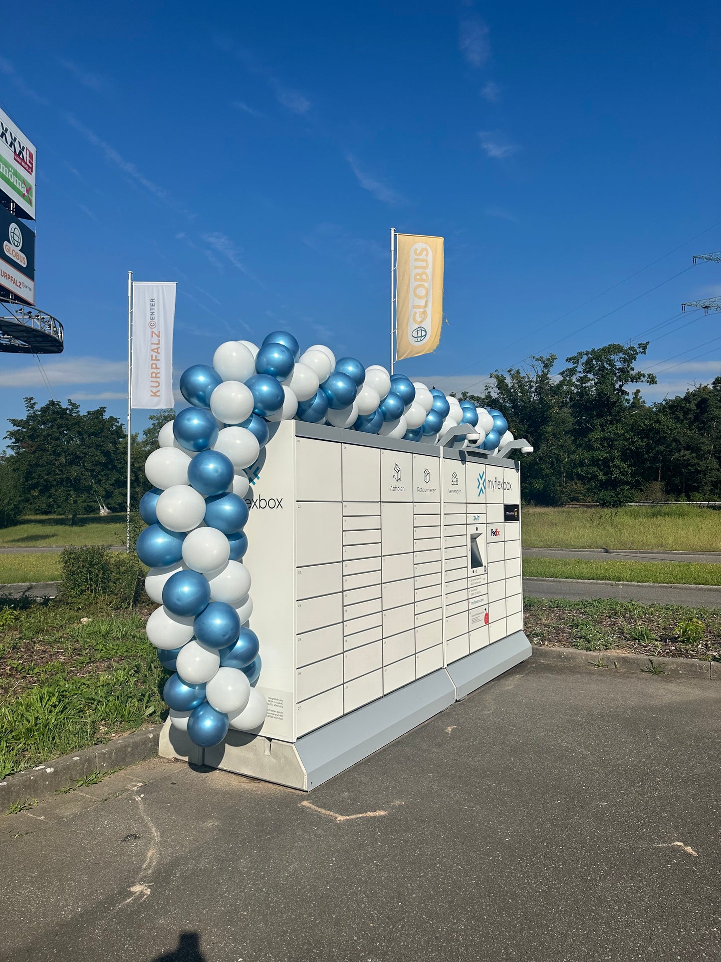 Ballon Deko - Snackautomat, Getränkeautomat, Packstation