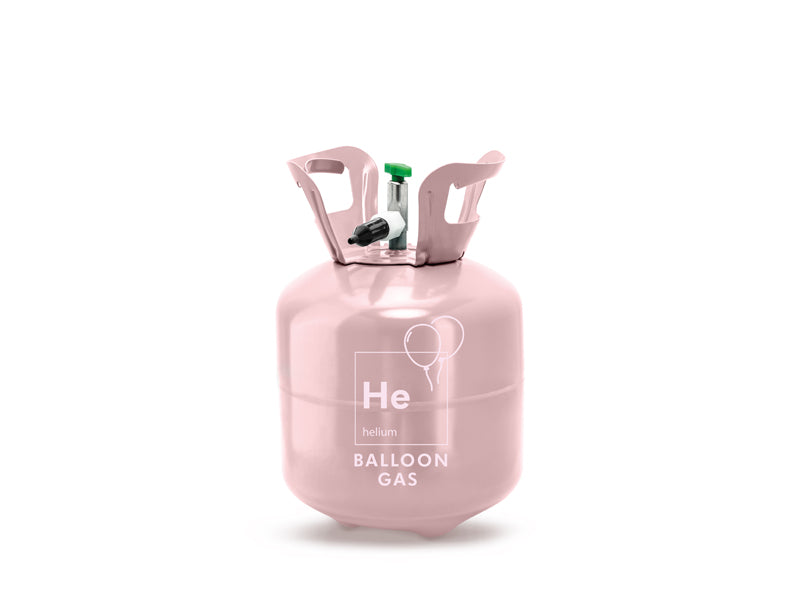 Flasche mit Helium, Hellrosa, max 20 Ballons