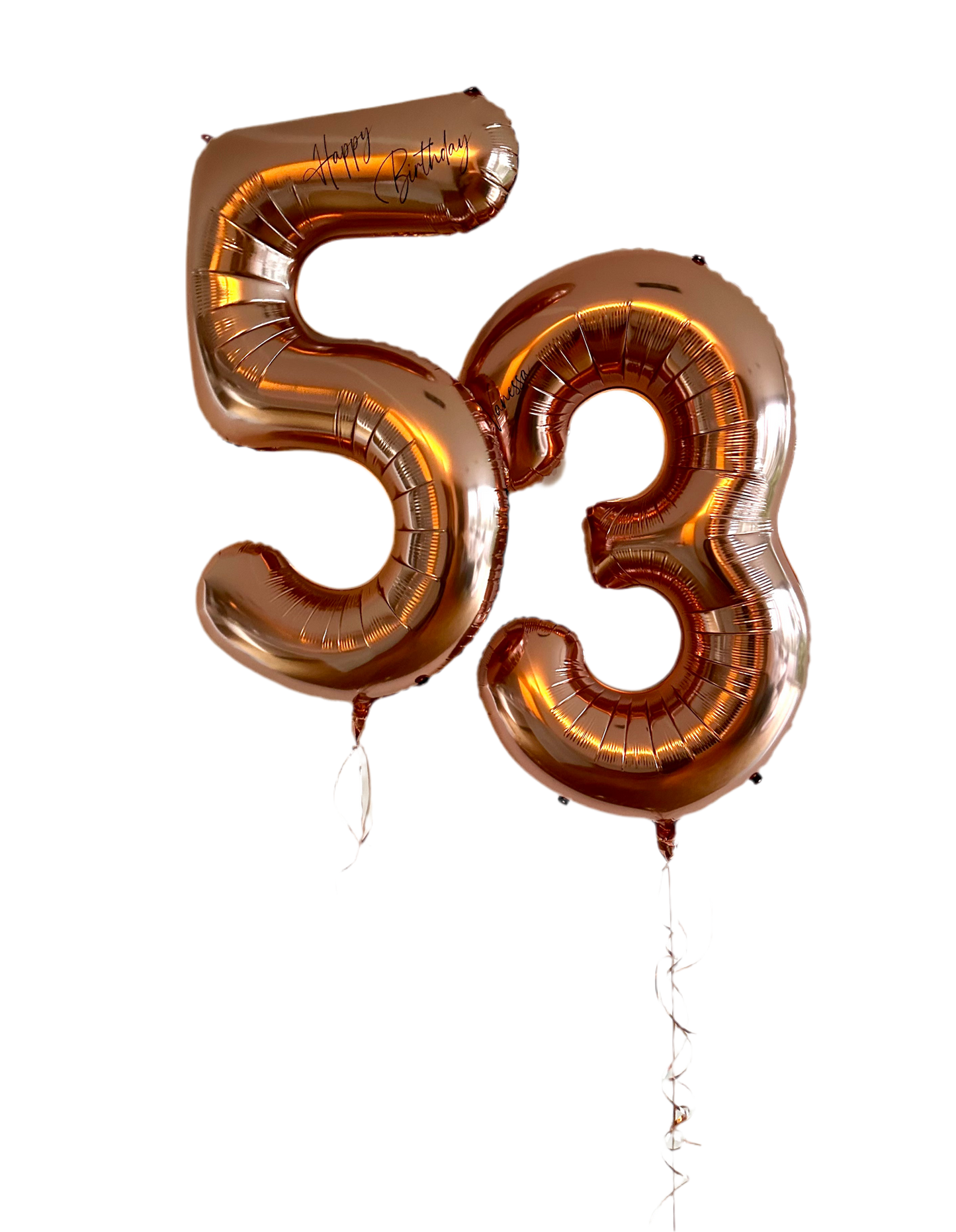 Helium Ballon - Zahlen „Happy Birthday + Namen“