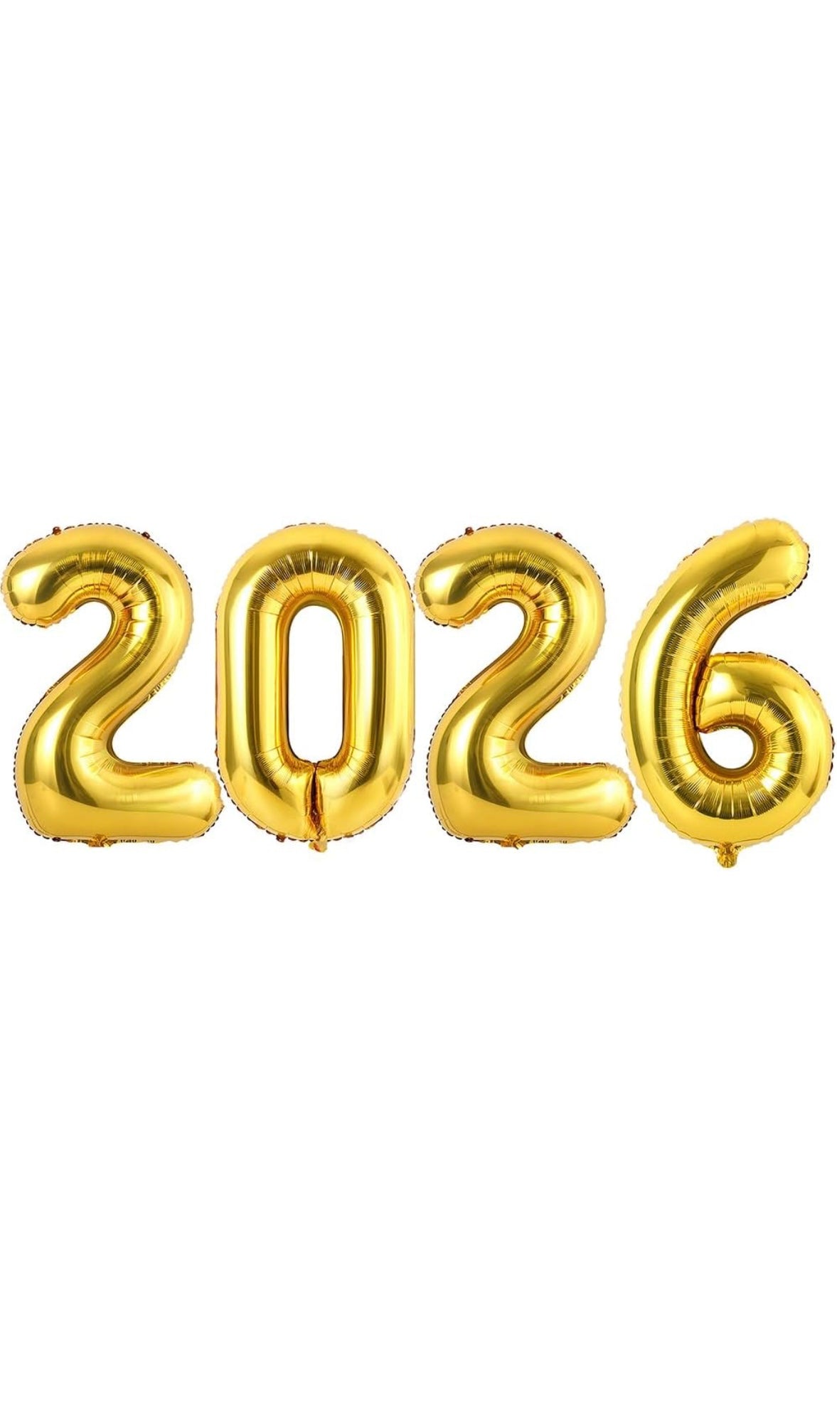 Silvester Decoratieve ballon cijfers 2026 XXL folieballon