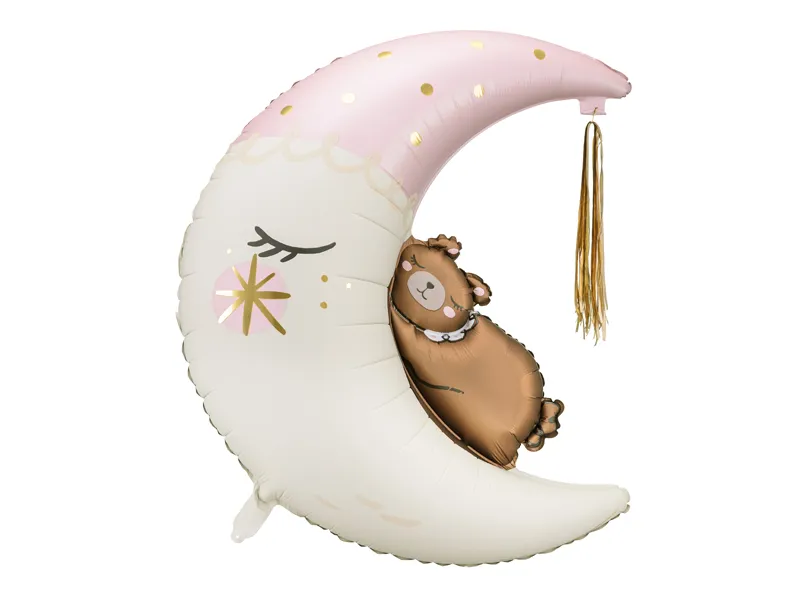 Folienballon Teddybär auf dem Mond