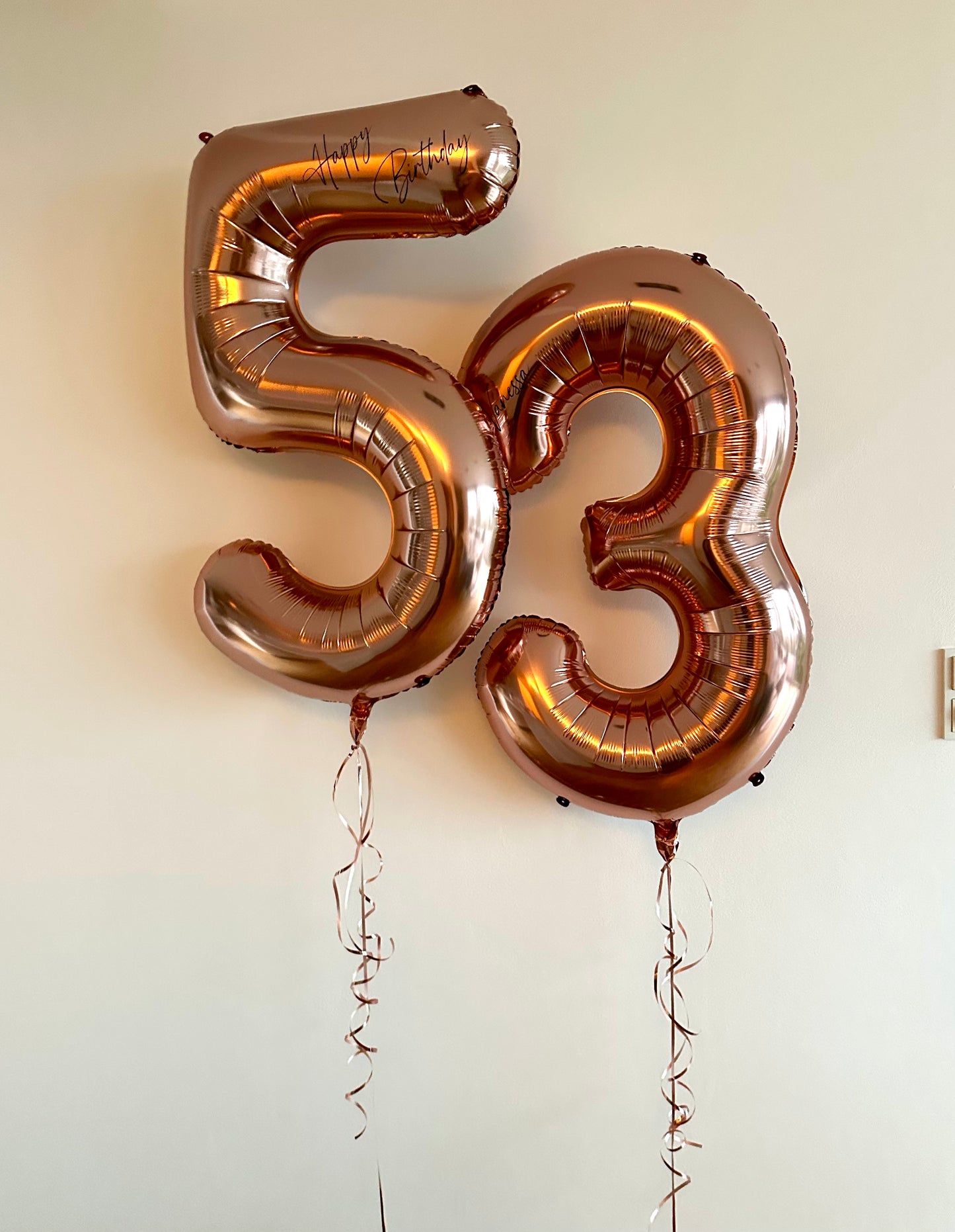 Helium Ballon - Zahlen „Happy Birthday + Namen“
