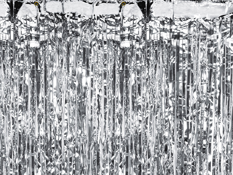 Vorhang Party, silber, 90 x 250cm