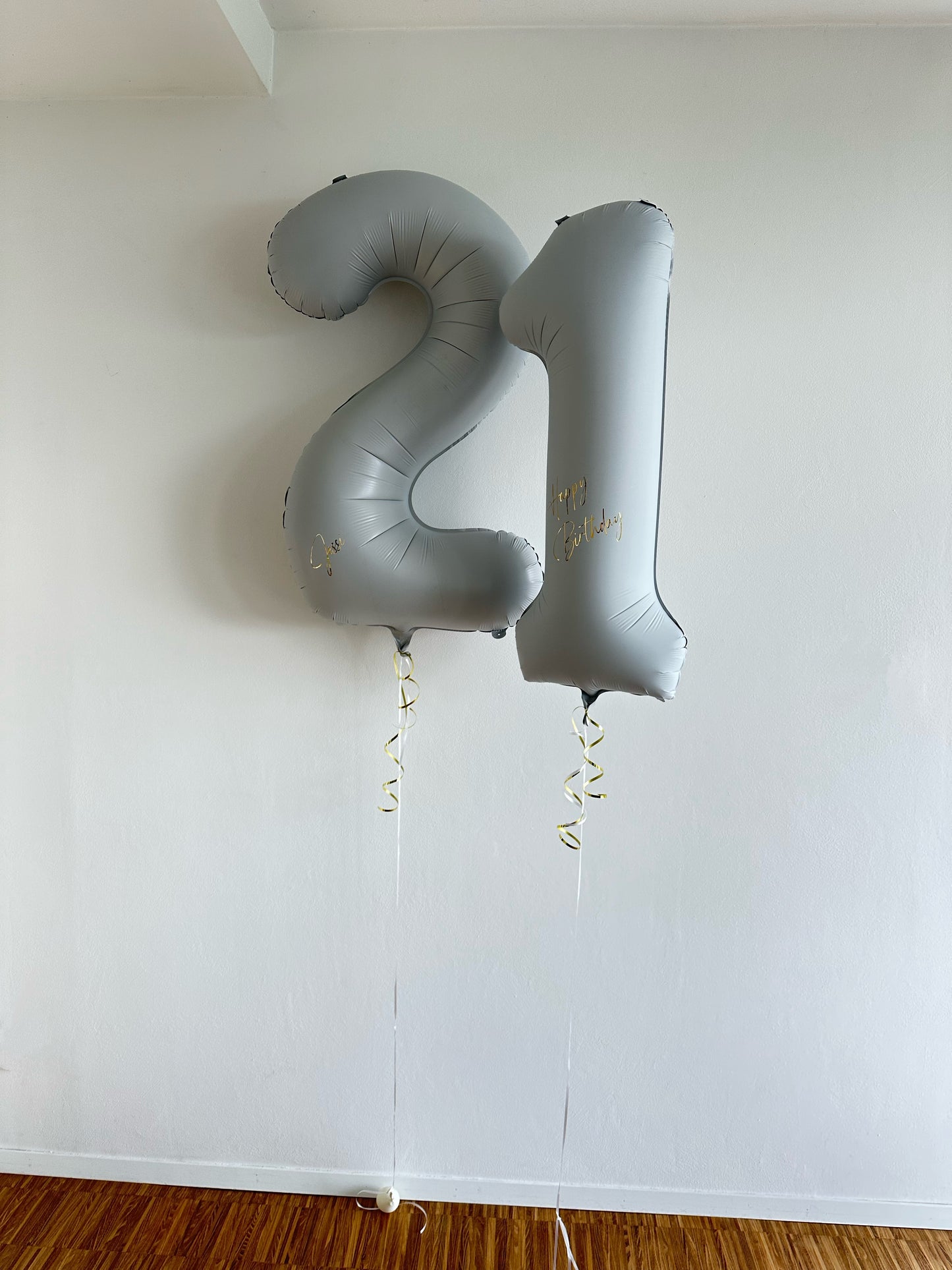 Helium Ballon - Zahlen „Happy Birthday + Namen“