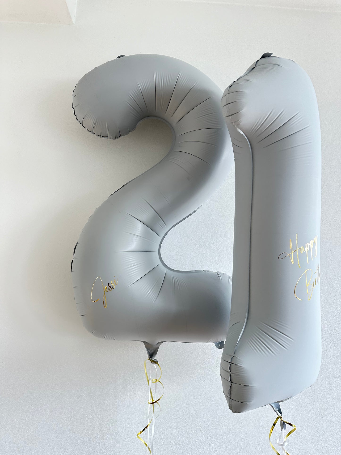 Helium Ballon - Zahlen „Happy Birthday + Namen“