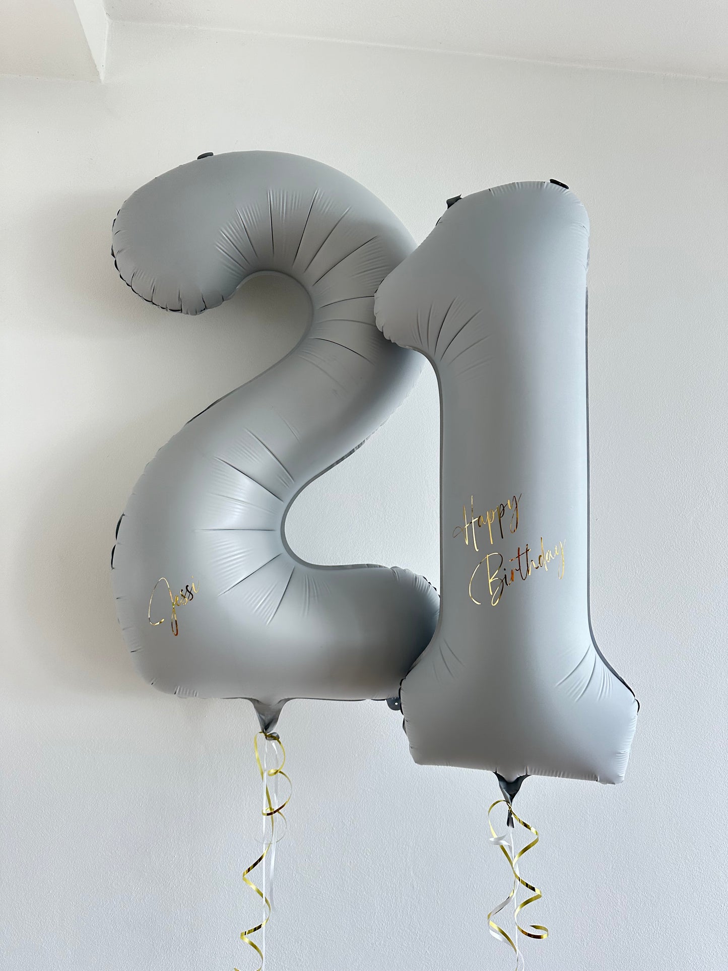 Helium Ballon - Zahlen „Happy Birthday + Namen“