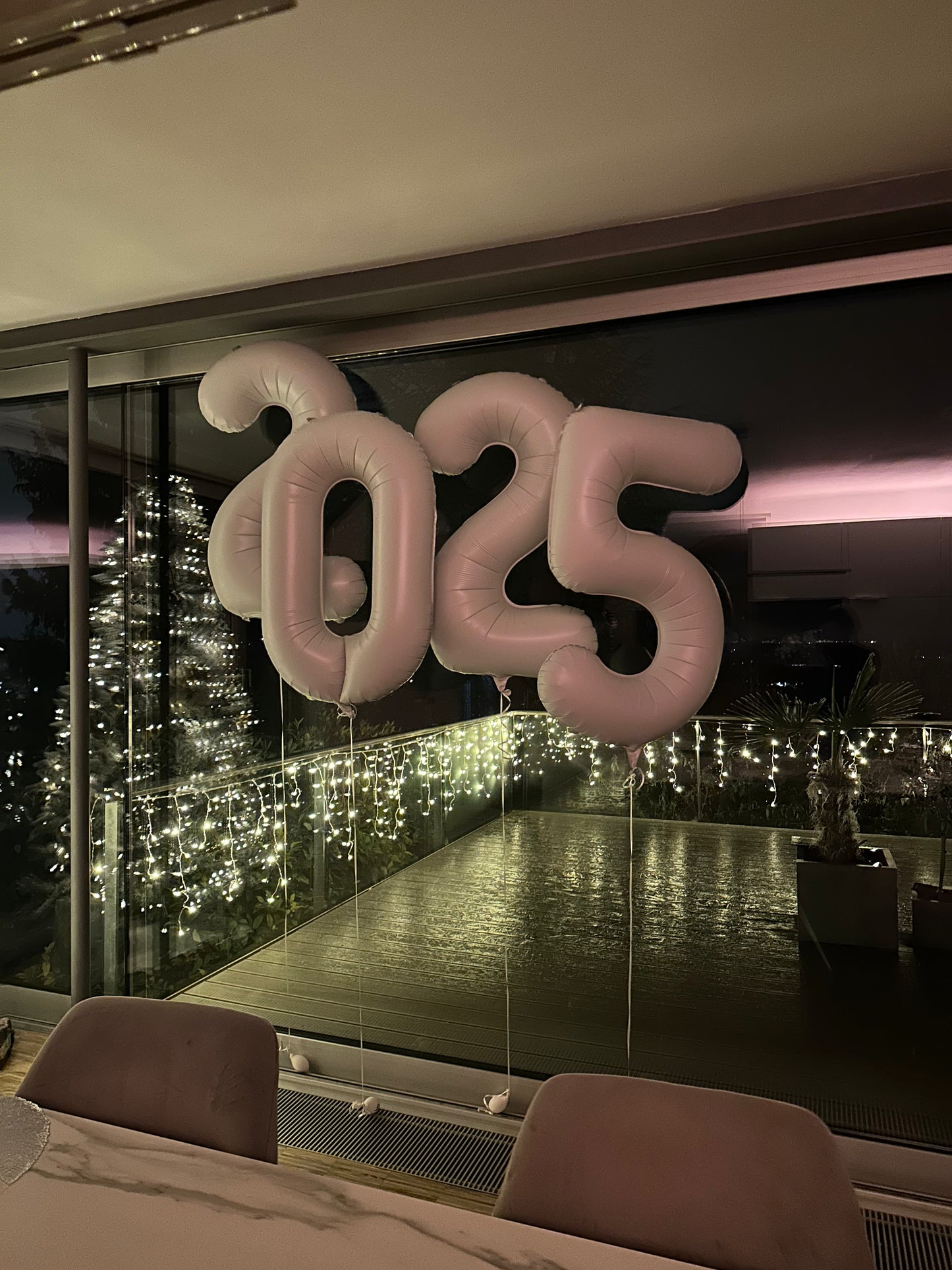 Silvester Ballon Set - 2025 mit Helium befüllt