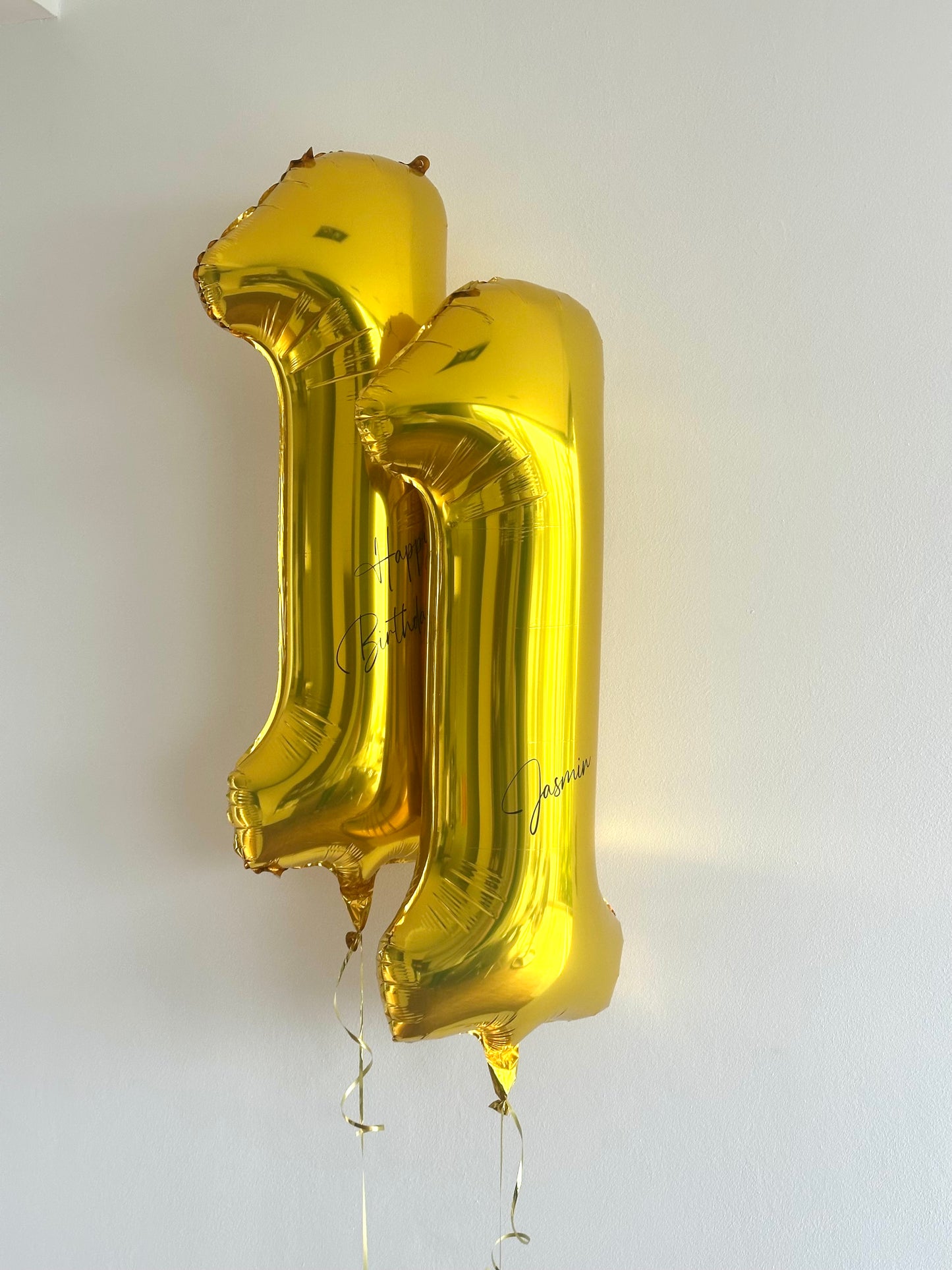 Helium Ballon - Zahlen „Happy Birthday + Namen“