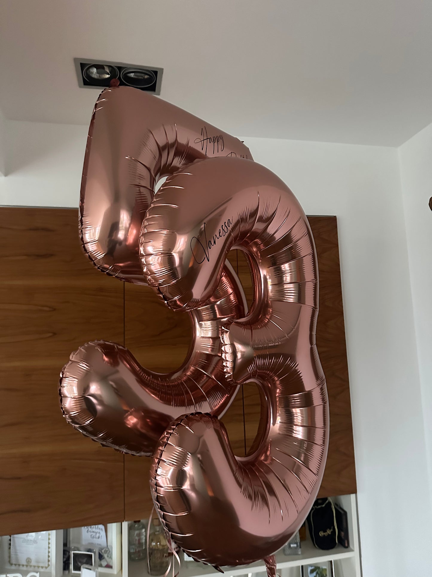 Helium Ballon - Zahlen „Happy Birthday + Namen“