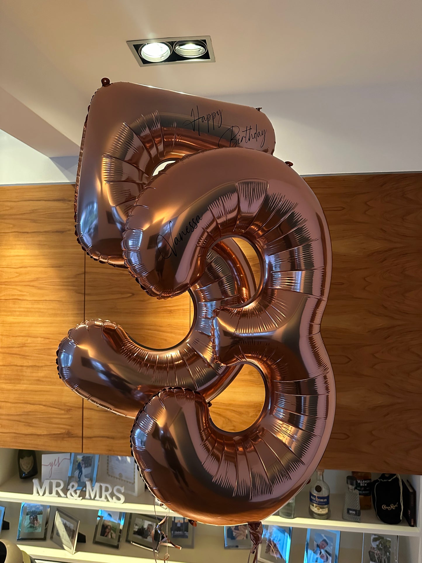 Helium Ballon - Zahlen „Happy Birthday + Namen“