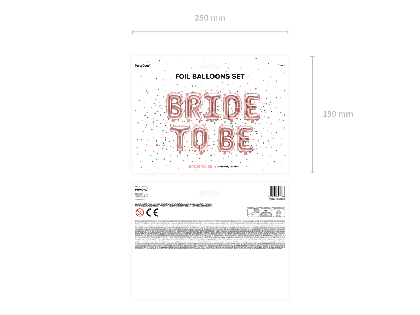 Balllon Schriftzug - BRIDE TO BE