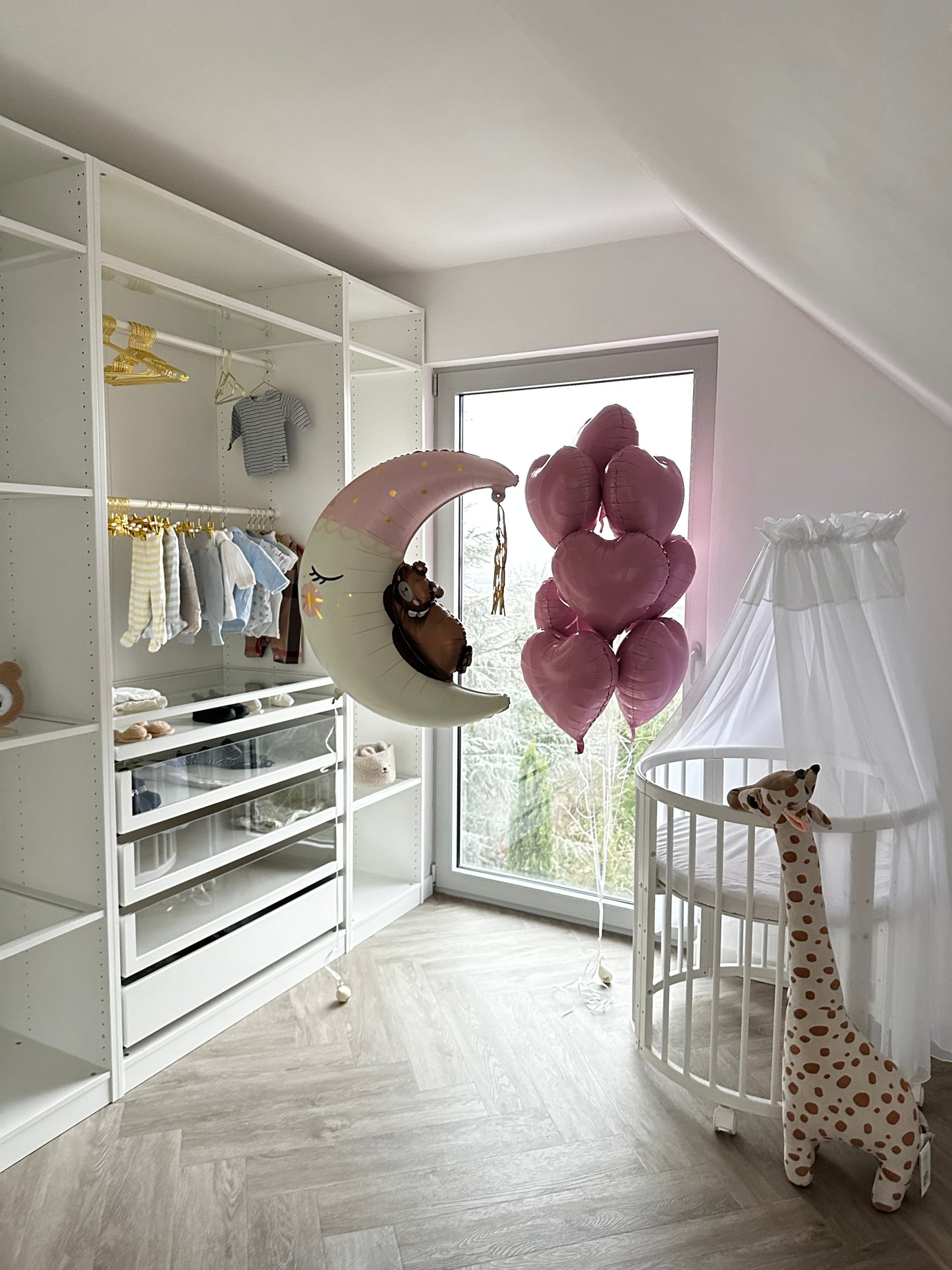 Ballon Bouquet - Teddybär auf dem Mond!