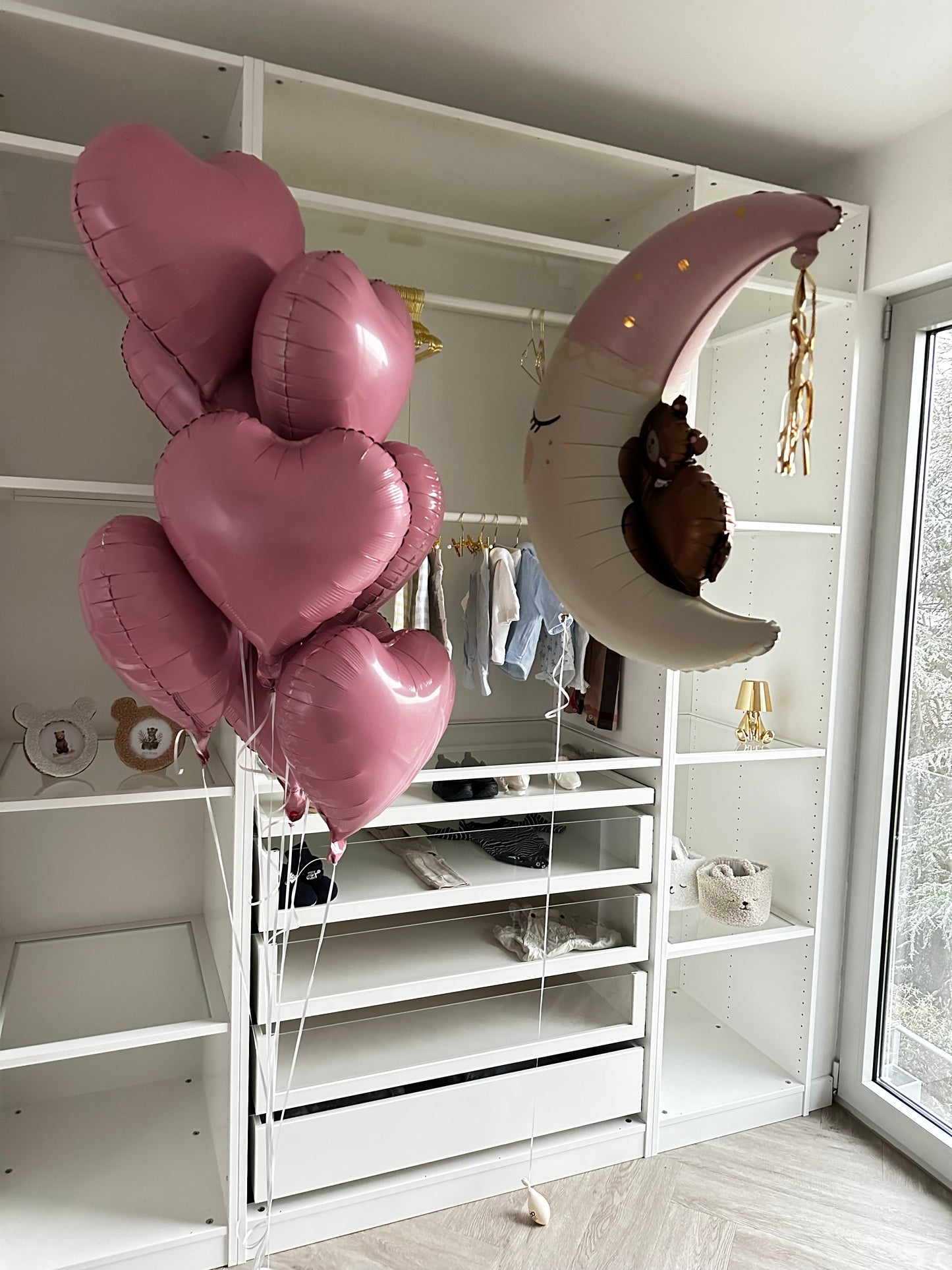Ballon Bouquet - Teddybär auf dem Mond!