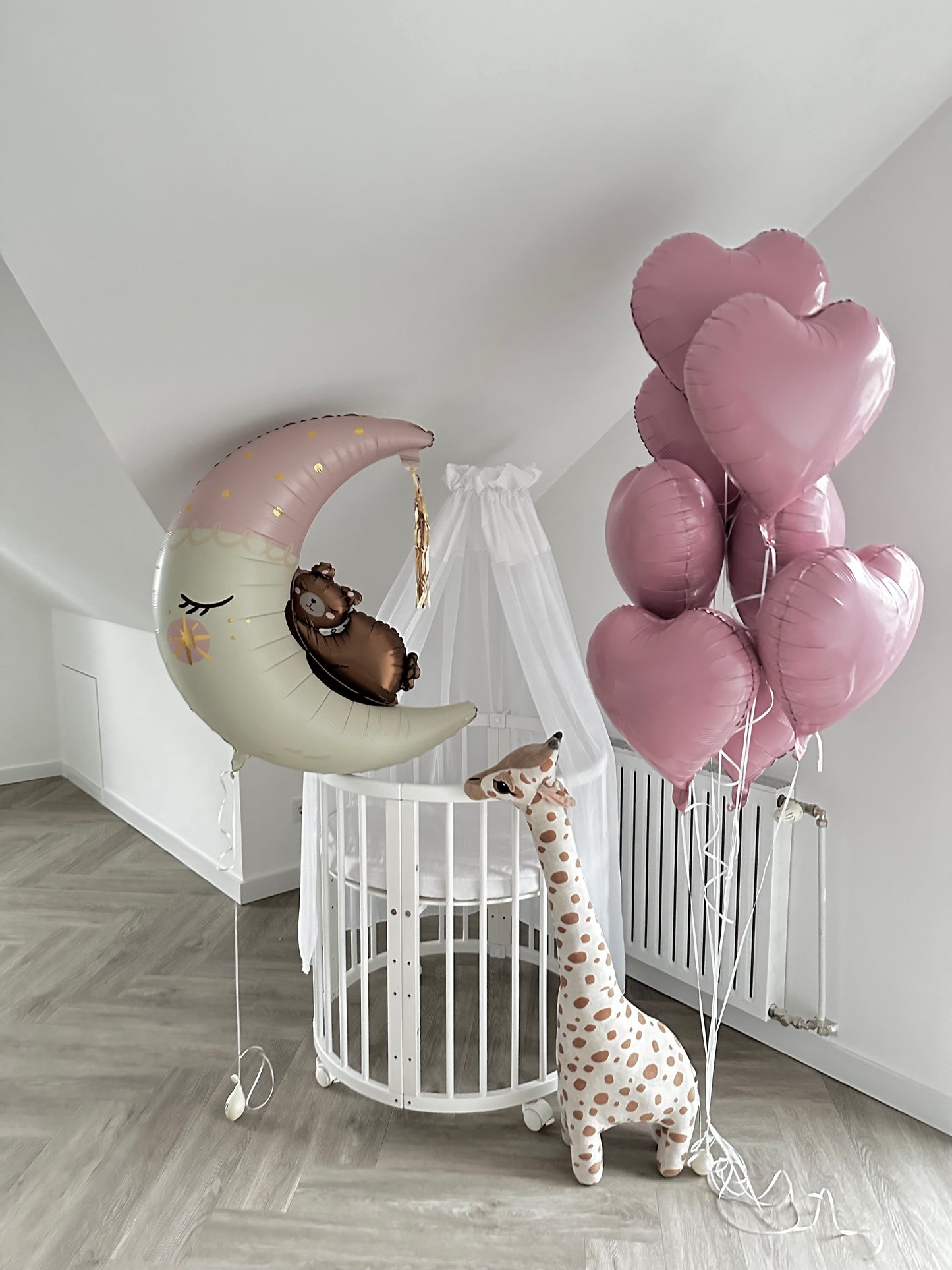 Ballon Bouquet - Teddybär auf dem Mond!