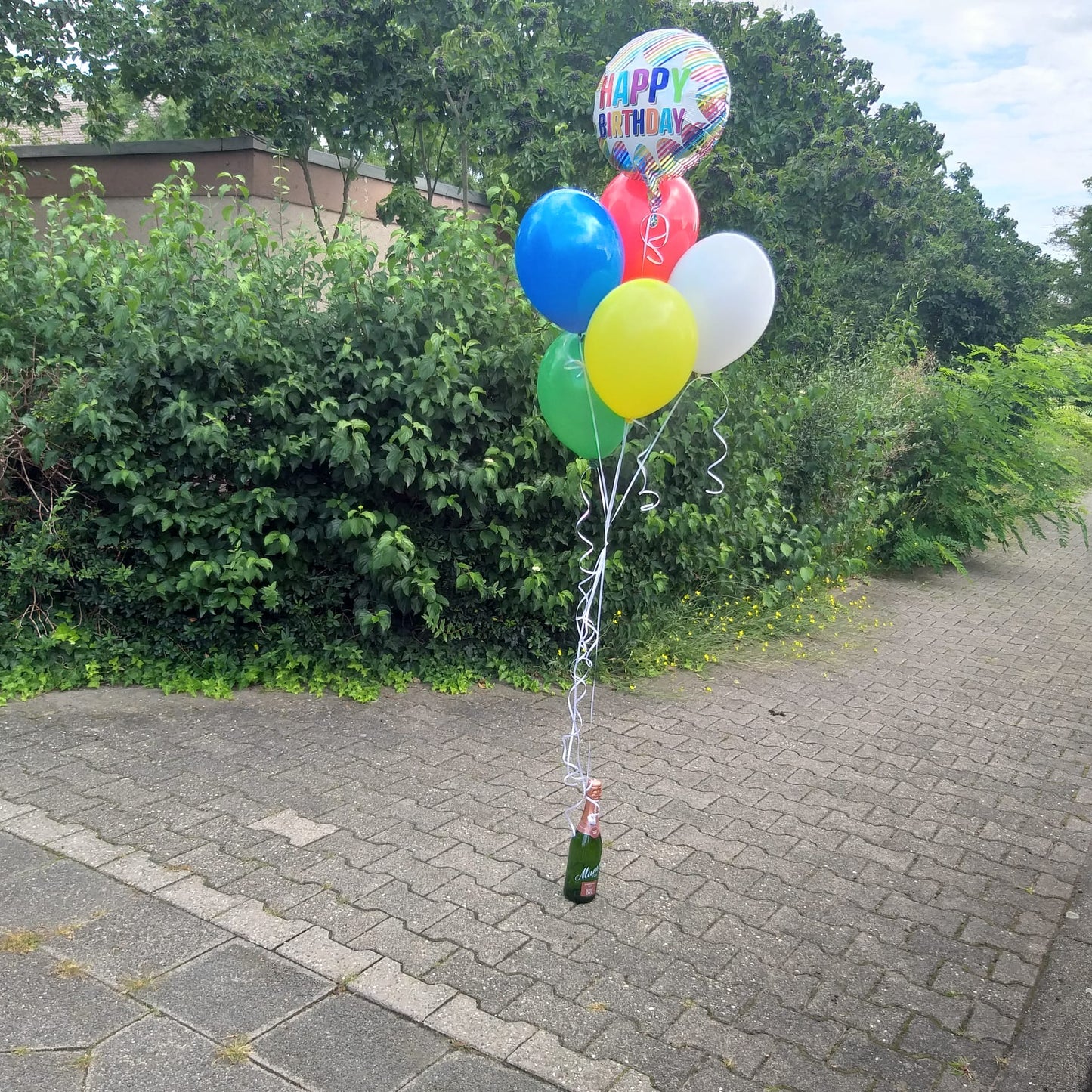 Happy Birthday Ballon + Sekt