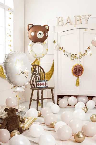 Folienballon Teddybär Rassel