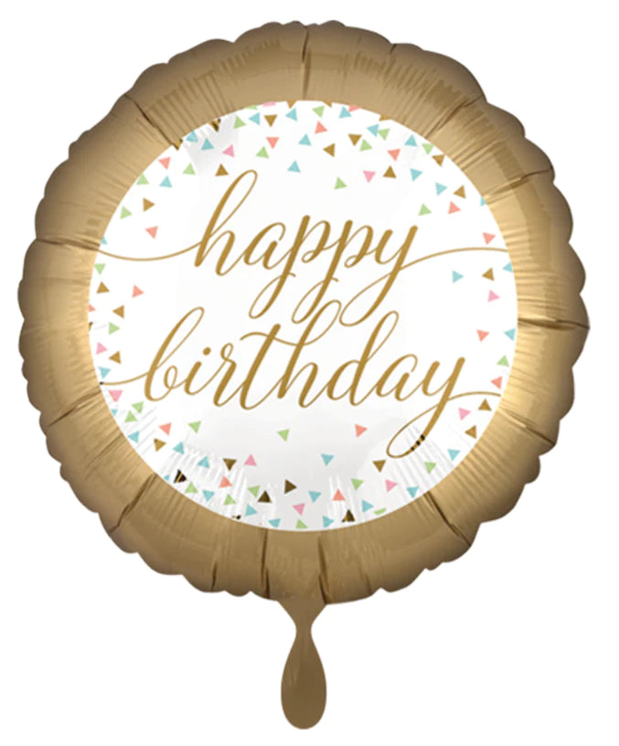 Happy Birthday Ballon für Ihn + Sekt