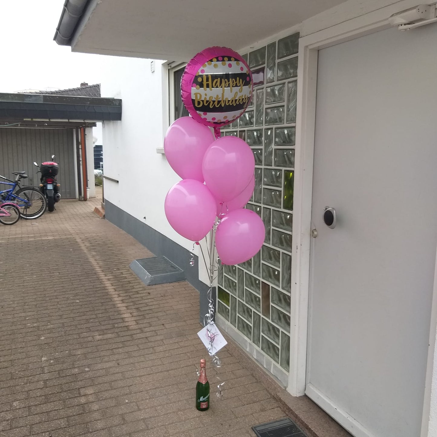 Happy Birthday Ballon + Sekt