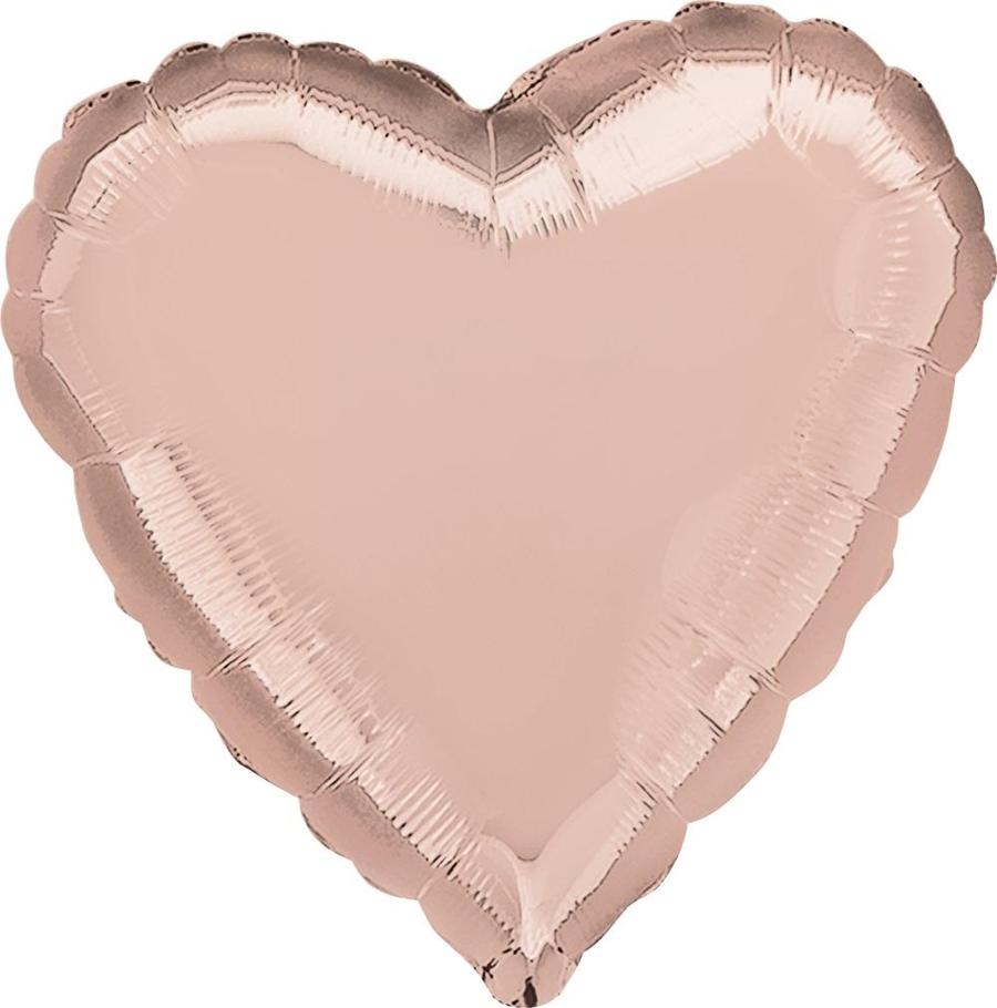 Helium Ballon Herz Rosegold