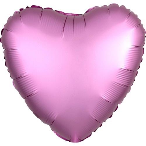 Helium Ballon Herz Satin Rosa