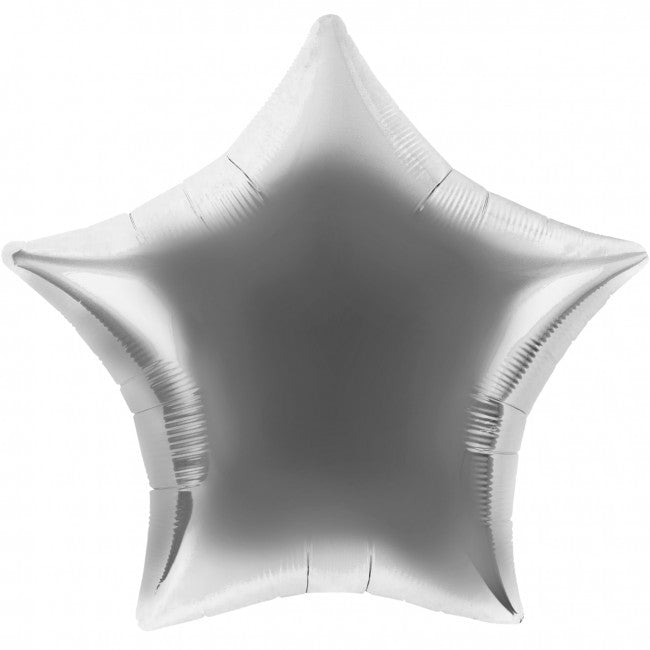 Helium Ballon Stern Silber