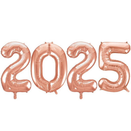 Silvester Ballon Set - 2025  mit Helium befüllt
