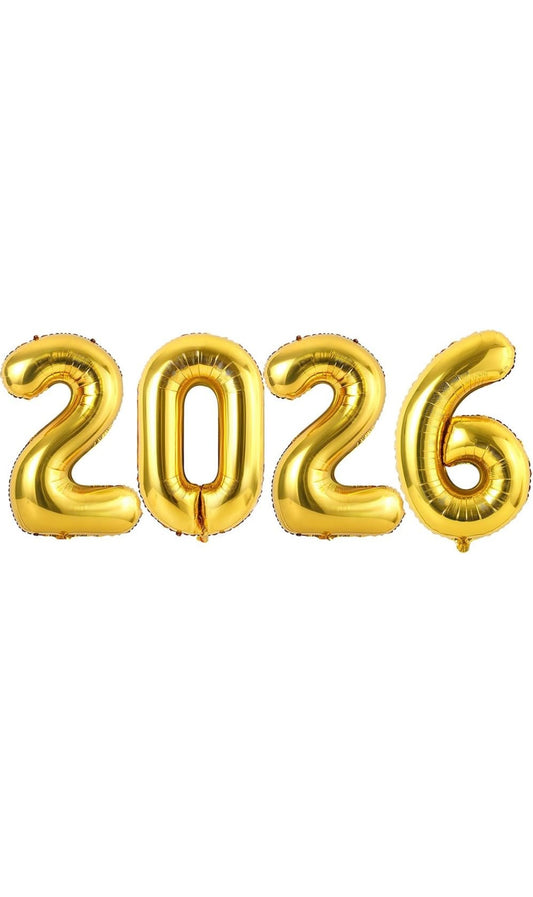 Silvester Ballon Set - 2026  mit Helium befüllt