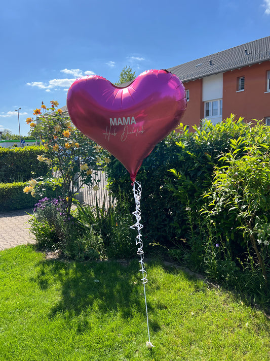 XXL Helium Herz-Ballon Super Shape - MAMA Hab Dich lieb