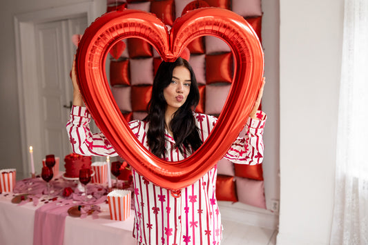 Folienballon Herzen Rahmen