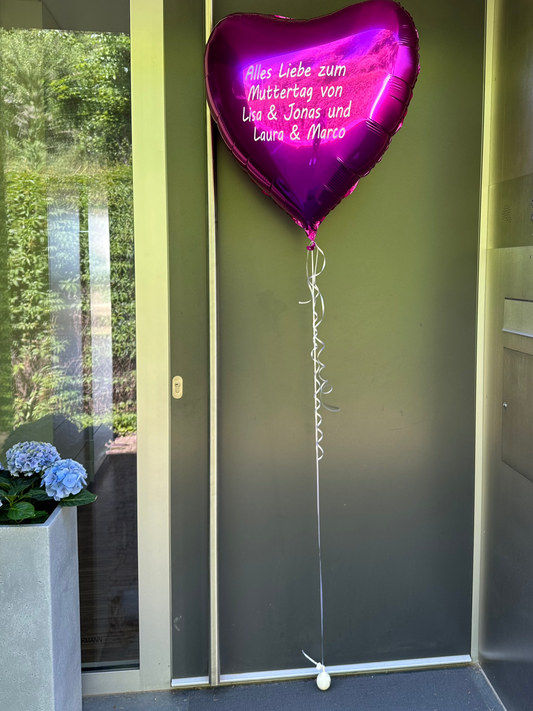 Helium Ballon - Herz Muttertag personalisiert