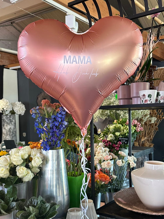 XXL Helium Herz-Ballon Super Shape - MAMA Hab Dich lieb