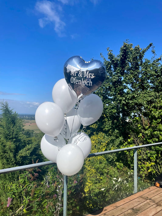 Ballon Bouquet personalisiert - Mr & Mrs "Nachname"