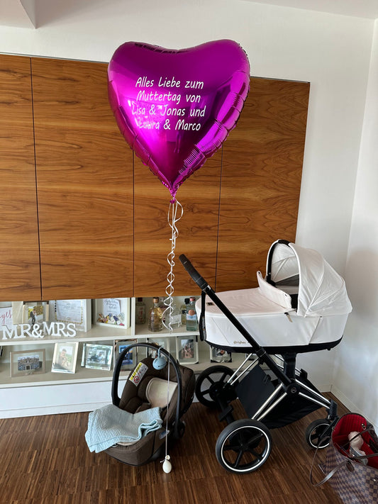 Helium Ballon - Herz Muttertag personalisiert