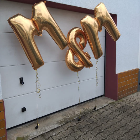 Helium Ballon - Die Goldigen Buchstaben
