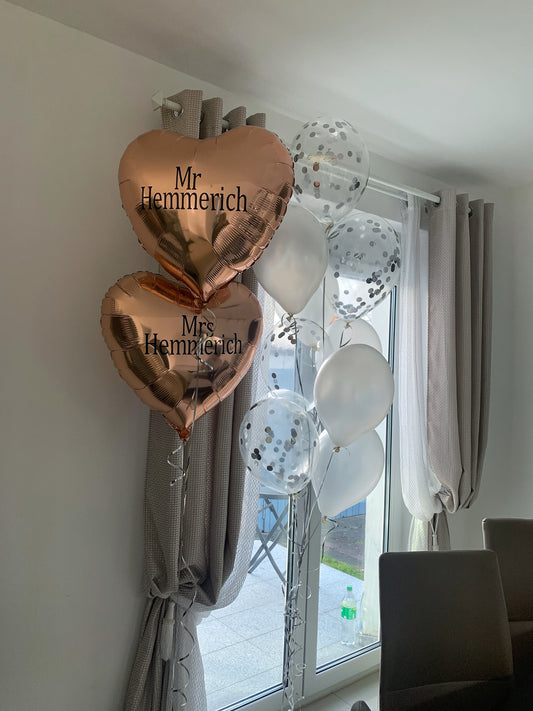 Ballon Bouquet - Wedding Set personalisiert
