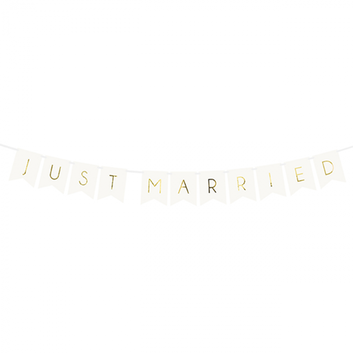 Just Married Wimpel Girlande – Balloon Boom