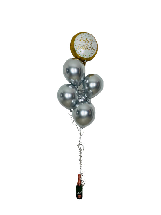 Happy Birthday Ballon + Sekt