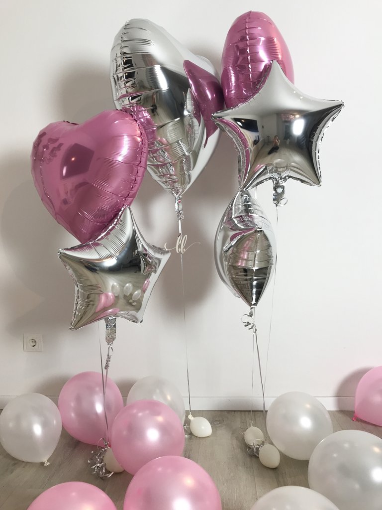 Helium Ballon Bouquet Herz Stern Womens Day