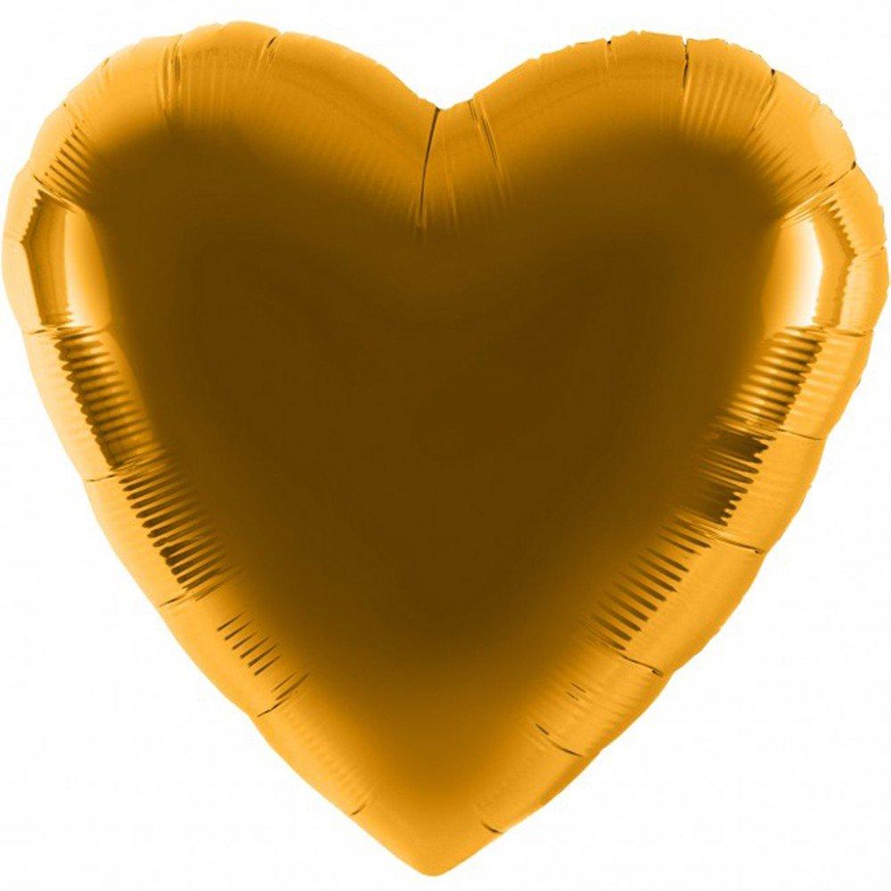 Helium Ballon Herz Gold