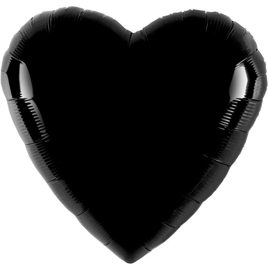 Helium Ballon Herz Schwarz