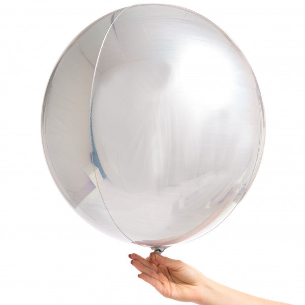Helium Ballon Orbz Silber