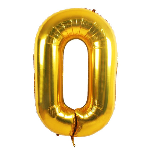 Helium Ballon Zahl 0 Geburtstag Gold