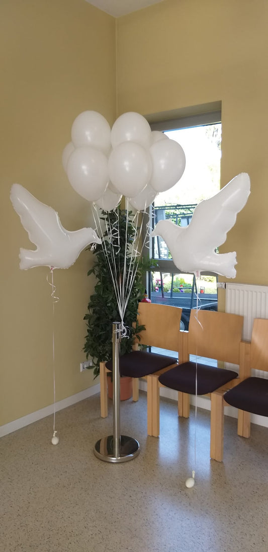 Flugaktion Helium Latex Ballon mit Tauben