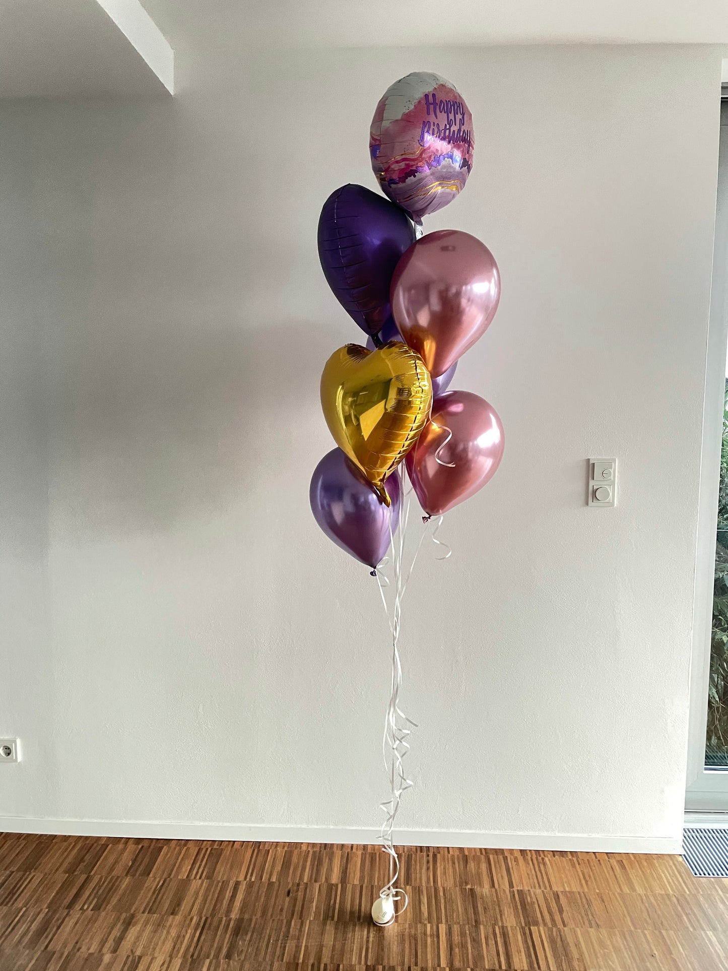 Ballon Bouquet - Happy Birthday Chrome