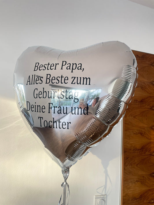 Helium Ballon - XXL Herzen (Personalisiert)