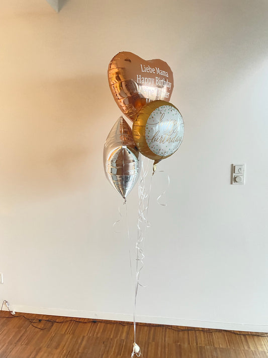 Helium Ballon - Geburstags Bouquet (Personalisiert)