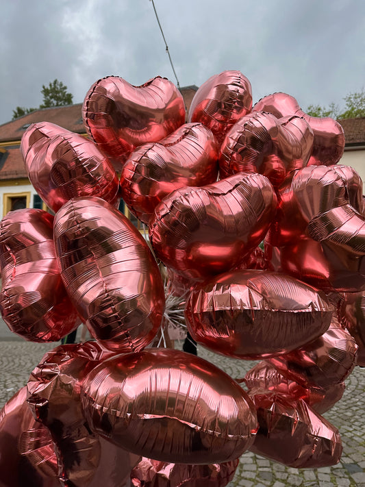 Flugaktion Folienherzen