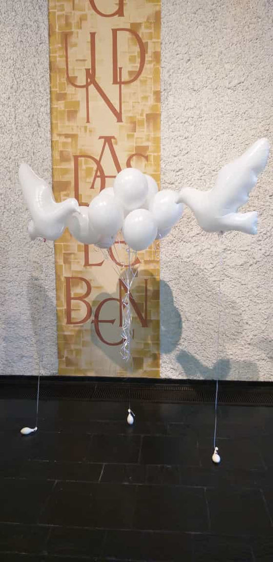 Flugaktion Helium Latex Ballon mit Tauben