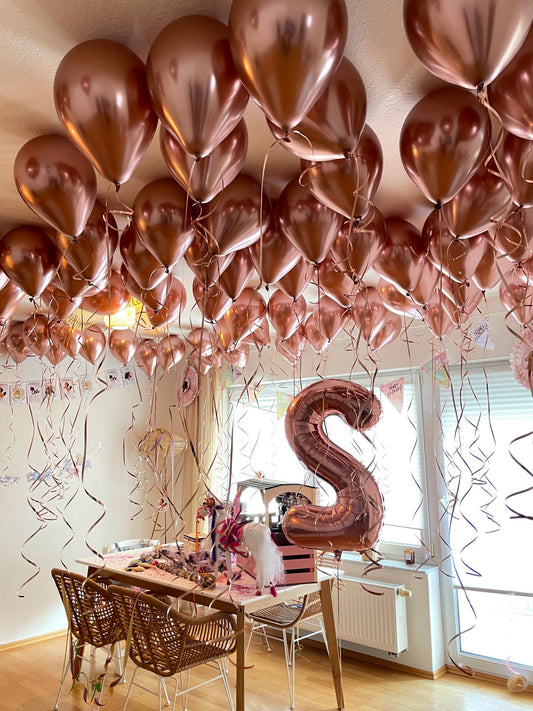 Deckenballon Set - 90 Ballons & Zahl